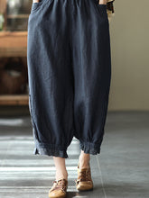 Vintage Patchwork Lace Solid Color Pants